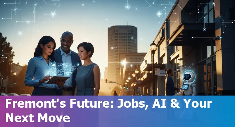 Customer service agent with AI tools in Fremont, California office, 2025.