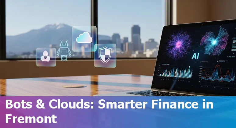 AI-powered chatbot dashboard on laptop used by a financial analyst in Fremont, California