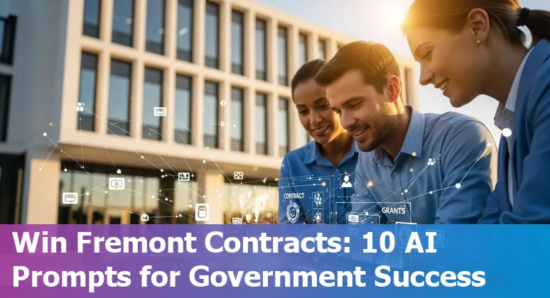 City of Fremont government office with AI icons representing contract discovery, grants, and teaming recommendations.