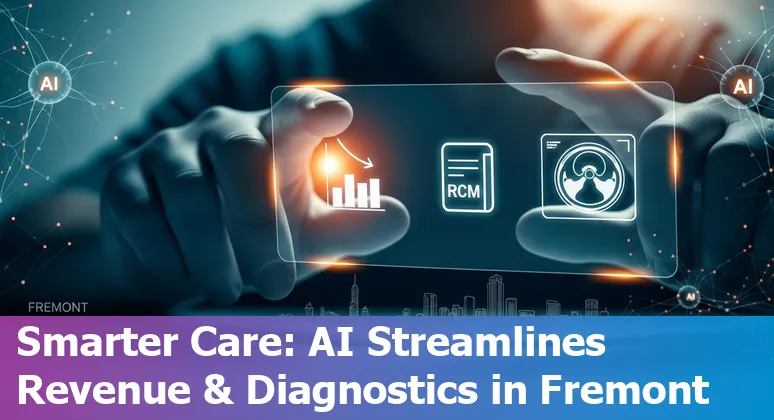 Healthcare workers using AI tools in Fremont, California clinic to improve efficiency and reduce costs