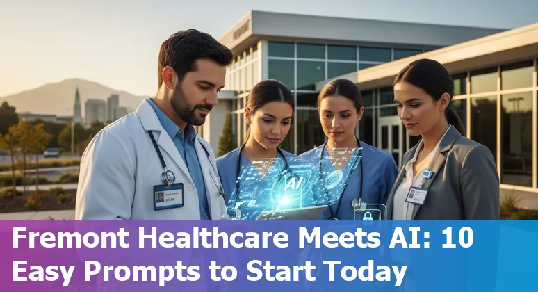 Healthcare professionals and AI interface showing prompts and imaging in Fremont clinic