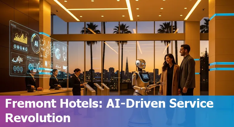 Hotel front desk using AI-driven kiosk and Wi‑Fi 7 tech in Fremont, California hotel, 2025
