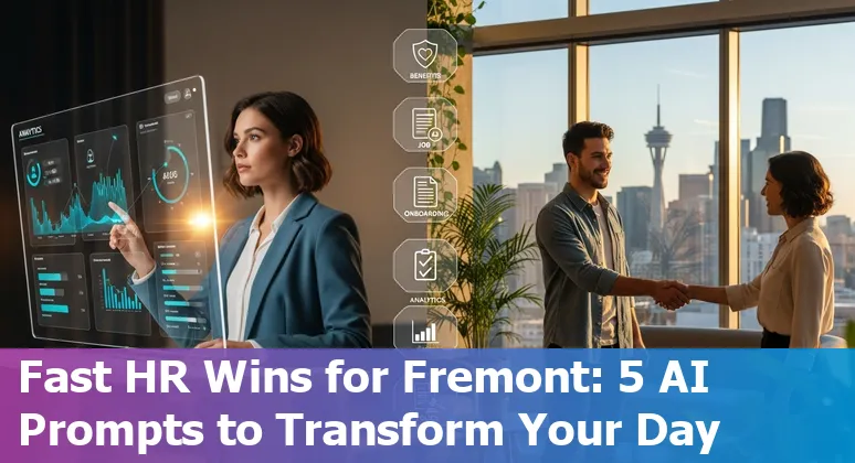 HR professional in Fremont using AI tools like ChatGPT, Copilot, and Lattice to create benefits explainers and onboarding plans.