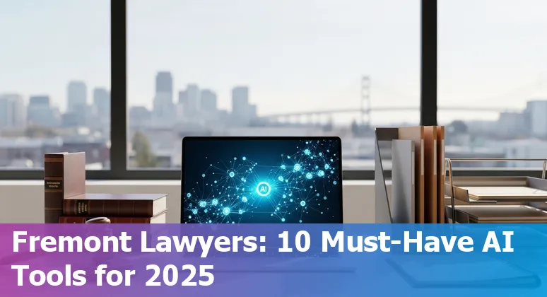 Lawyers using AI tools on laptops in a Fremont office, with icons for Casetext, ChatGPT, Claude, Spellbook and Everlaw on screen.