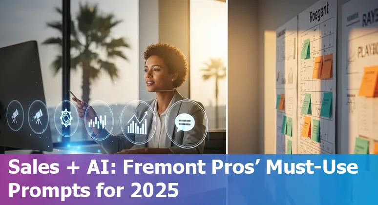 Sales professional using AI tools (Apollo, HubSpot, Gong, Clari, Drift) to manage Fremont territory prompts in 2025