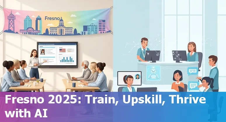 Customer service agent using AI tools in Fresno, California call center, 2025