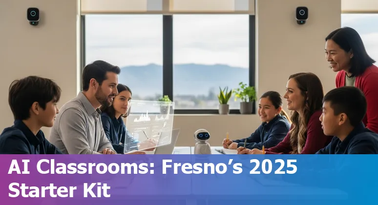 Educators discussing AI tools at Fresno State in Fresno, California, USA - Bulldog Genie and Fresno Jo examples.