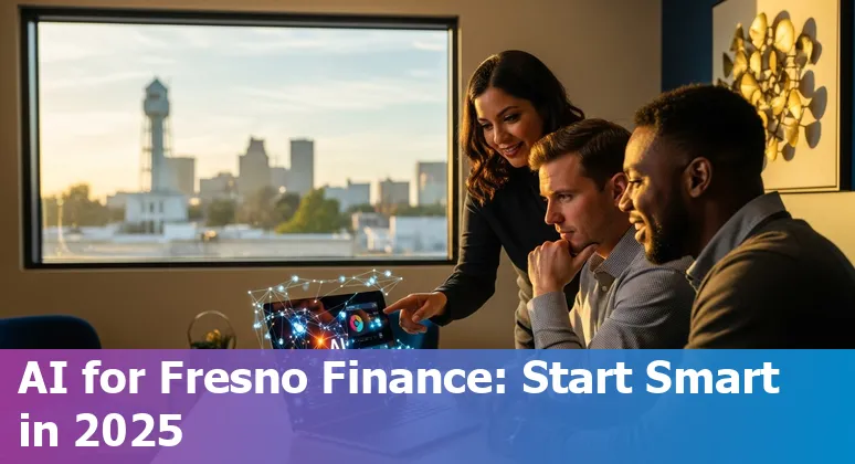 Financial services team discussing AI adoption in Fresno, California in 2025