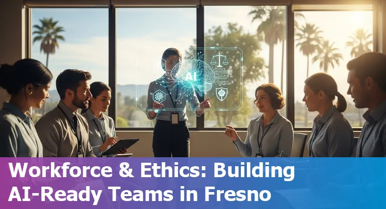 Government official using AI dashboard for Fresno, California public services in 2025
