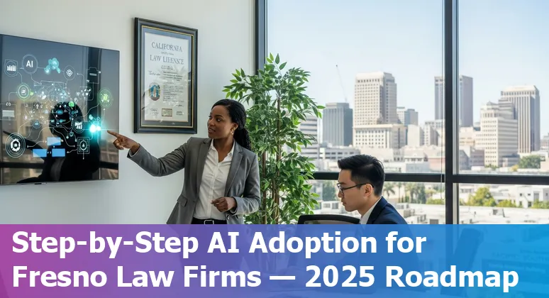 Legal professional using AI tools in a Fresno, California law office in 2025