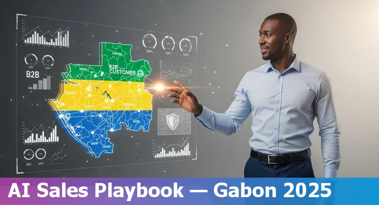 Sales professional using AI dashboard in Gabon, 2025