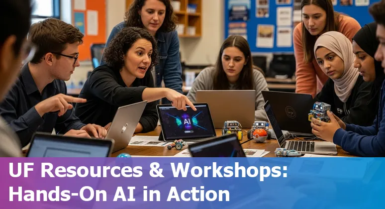 Educators using AI tools at the University of Florida campus in Gainesville, Florida in 2025.