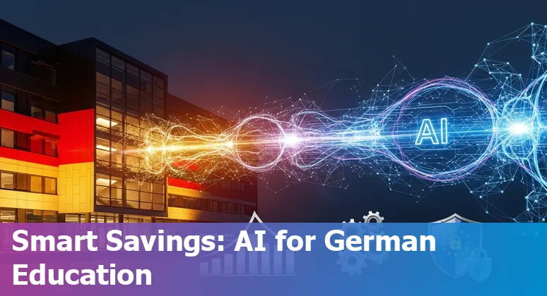 Education company team discussing AI cost-savings and efficiency in Germany