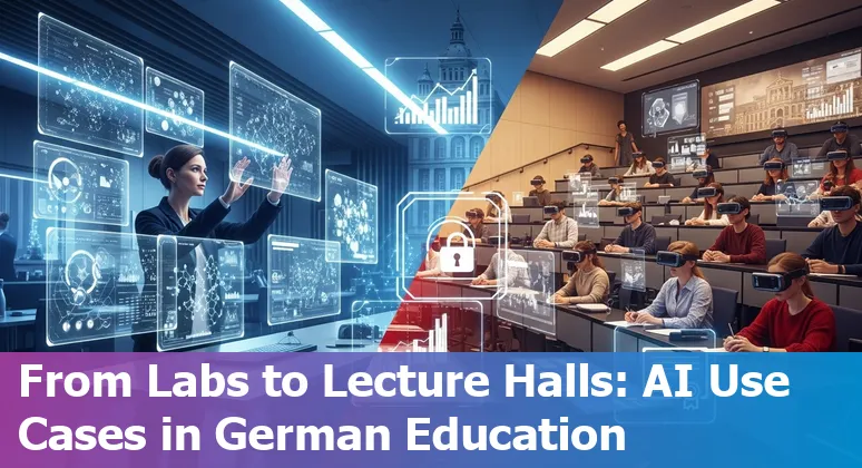 Students and teacher using AI tools in a German classroom, Germany 2025