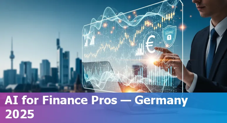 Finance professional using an AI dashboard in Germany in 2025