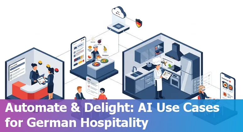 Hotel reception with AI chatbot and digital key in Germany, 2025