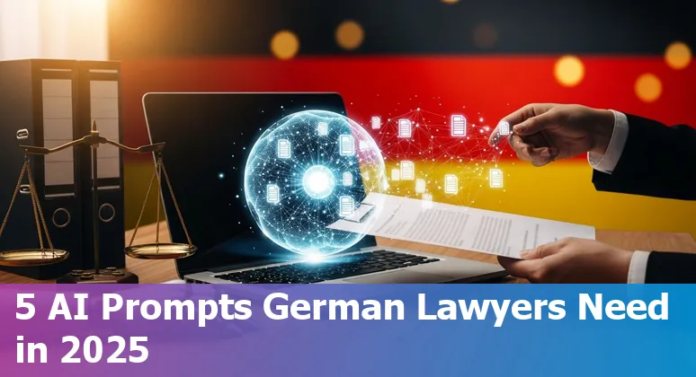 Laptop displaying a German contract with AI suggestions and BGB and DSGVO icons overlay
