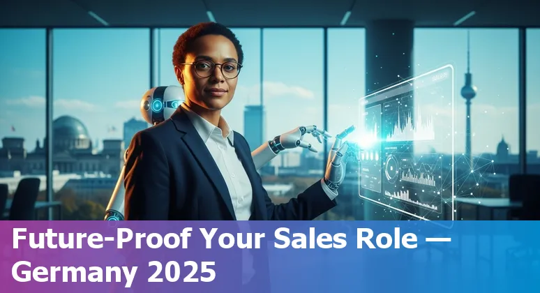 Sales professional using AI tools in an office in Germany, 2025