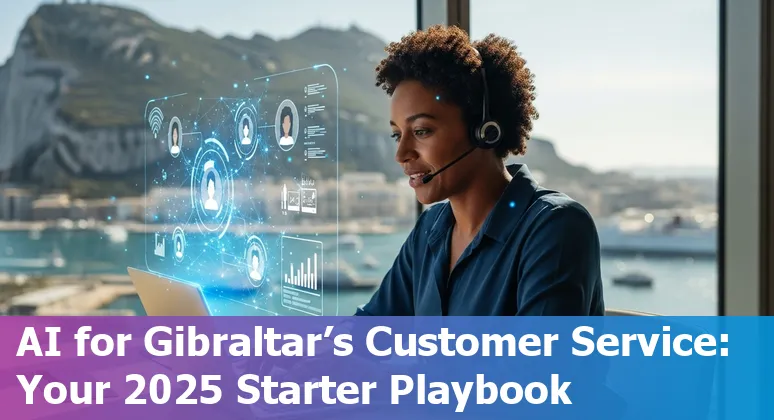 Customer service team using AI dashboard in a Gibraltar office, 2025