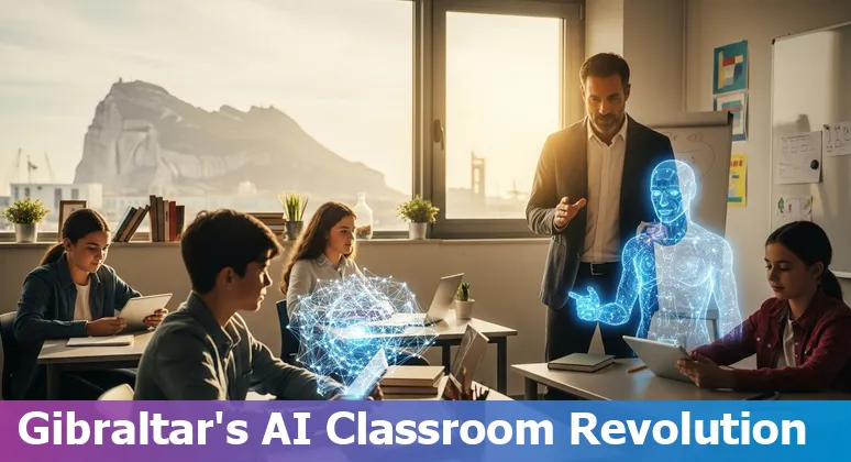 Students using AI tools in a Gibraltar classroom in 2025