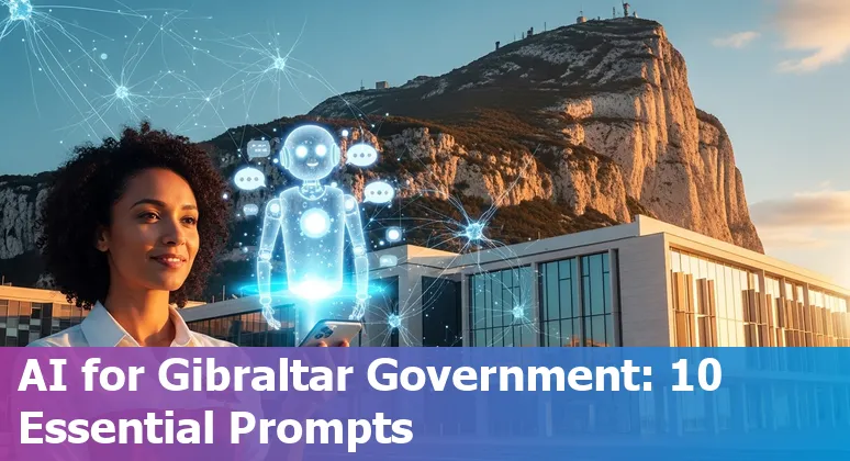 Government of Gibraltar using AI: chatbot, compliance documents, deepfake detection and training workshop illustration