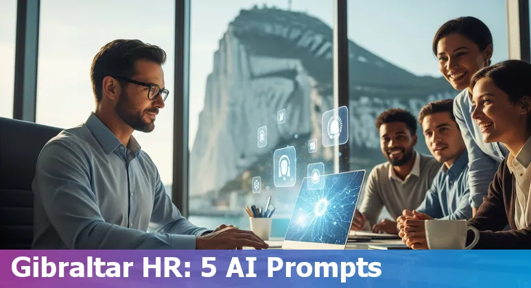 Gibraltar HR professional using AI prompts for benefits, hiring, and retention in 2025