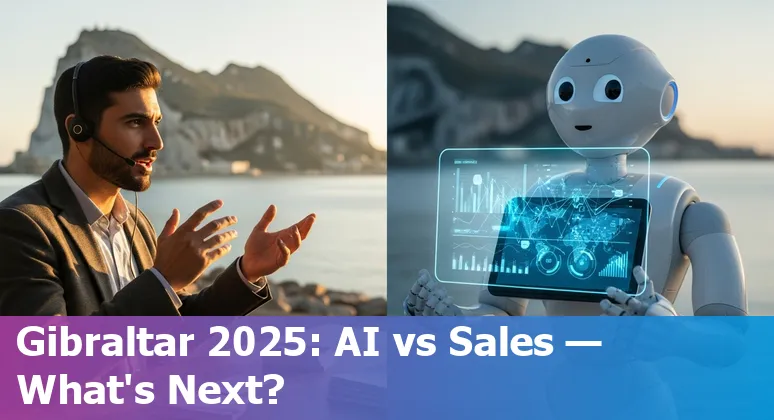 Gibraltar sales team using AI tools in 2025 office, assessing impact on jobs in Gibraltar