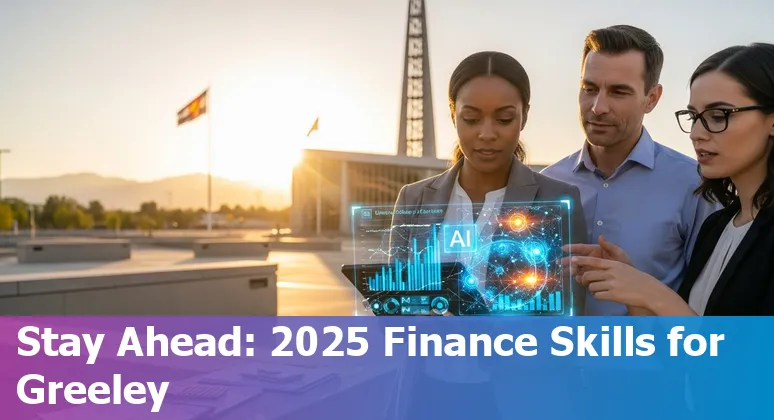 Finance professional using AI tools on a laptop in Greeley, Colorado, USA