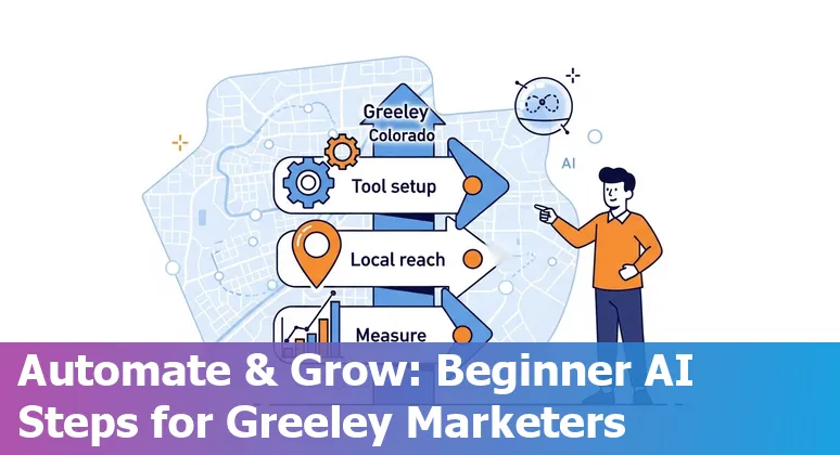 Marketing professional using AI tools in Greeley, Colorado with DaGama Web Studio visible in the background