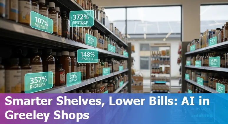Retail workers using AI tools in Greeley, Colorado store to optimize inventory and serve customers