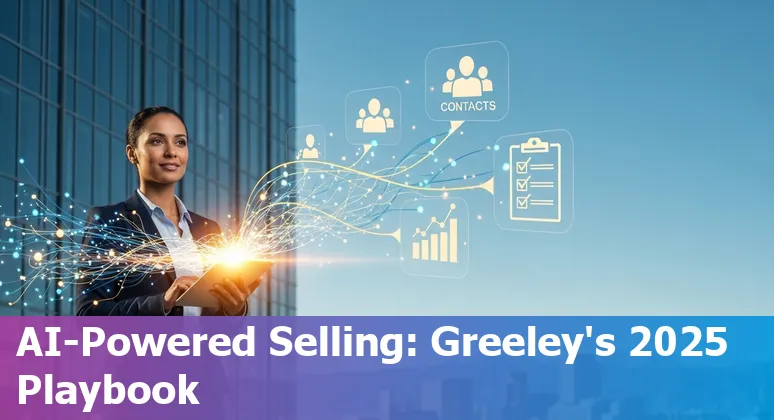 Sales professional using AI tools in Greeley, Colorado skyline — 2025 local guide