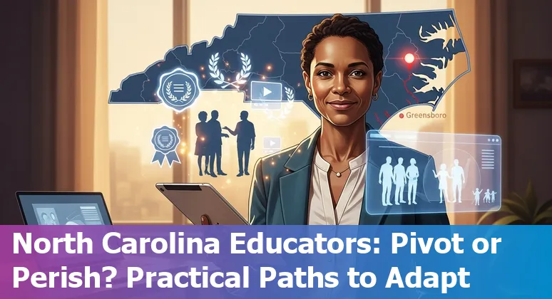 Greensboro school office with staff using AI tools on laptops