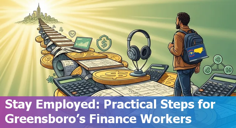 Greensboro, North Carolina finance team using AI tools on laptops — 2025 upskilling and job changes