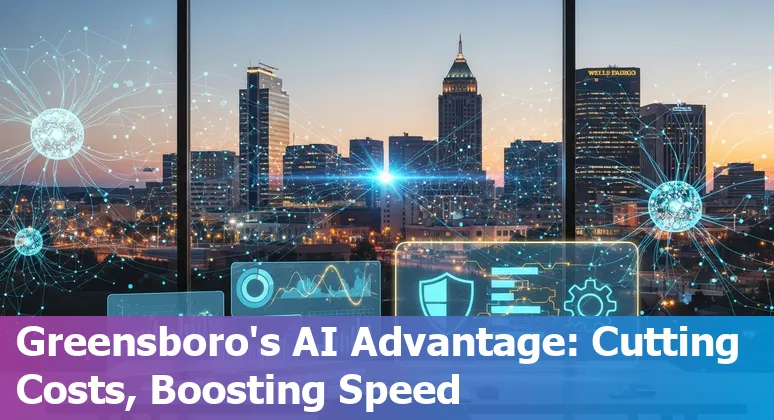 AI-driven financial tools assisting a Greensboro, North Carolina financial services team in an office setting