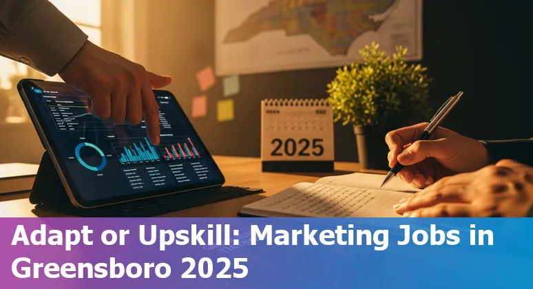 Greensboro, North Carolina marketer using AI tools while collaborating with local team in 2025