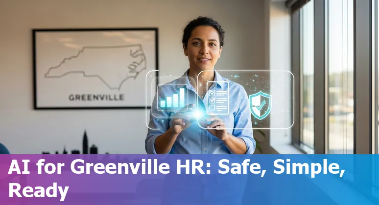 HR professional using AI tools on a laptop in Greenville, North Carolina in 2025