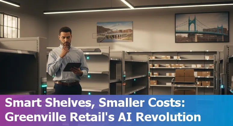 Retail employees using AI tools in a Greenville, South Carolina store to improve efficiency and cut costs
