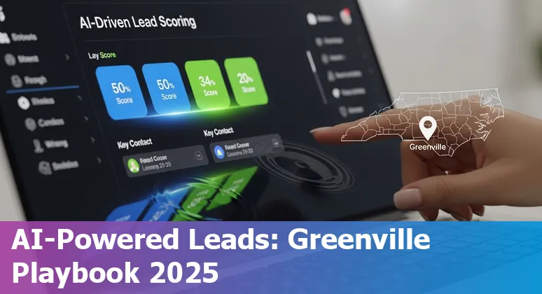 Sales professional using AI dashboard in Greenville, North Carolina to score leads and personalize outreach in 2025