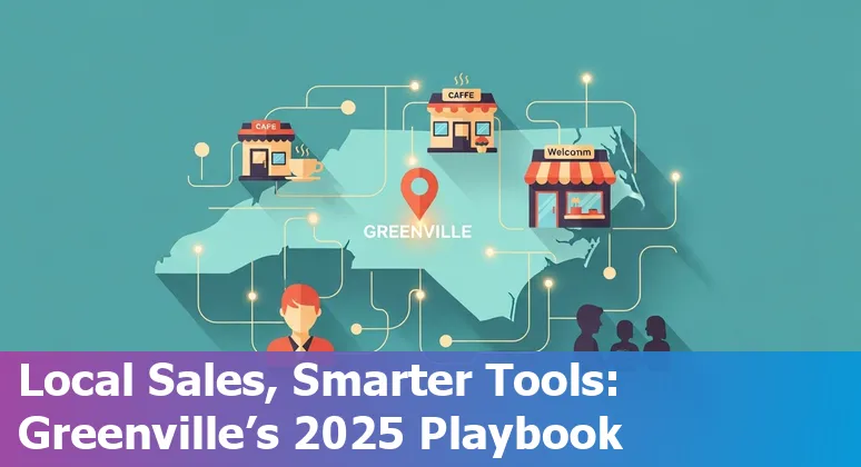Greenville North Carolina sales team using AI tools and laptop in 2025