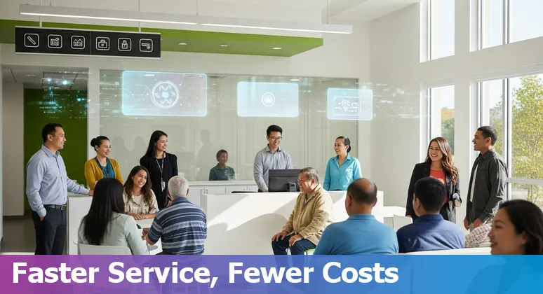 Local government staff using AI dashboards to manage traffic and services in Hemet, California
