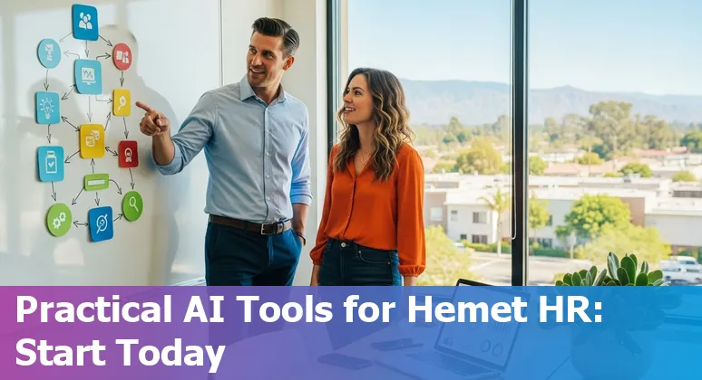 Hemet, California HR professional using AI dashboard for recruitment and compliance in 2025