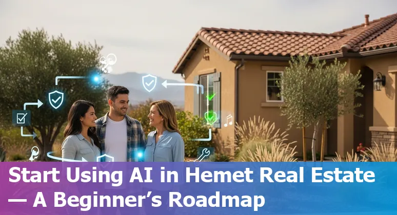 Real estate agent using AI tools to list a home in Hemet, California in 2025