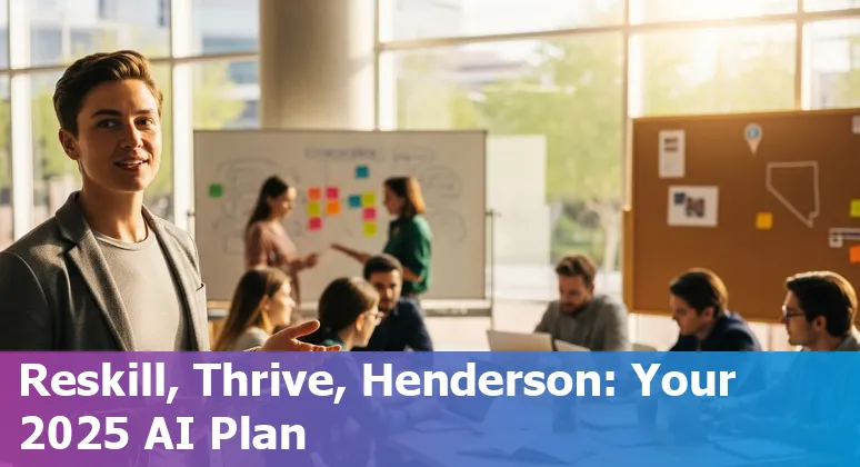 Henderson, Nevada marketer using AI tools on laptop, 2025