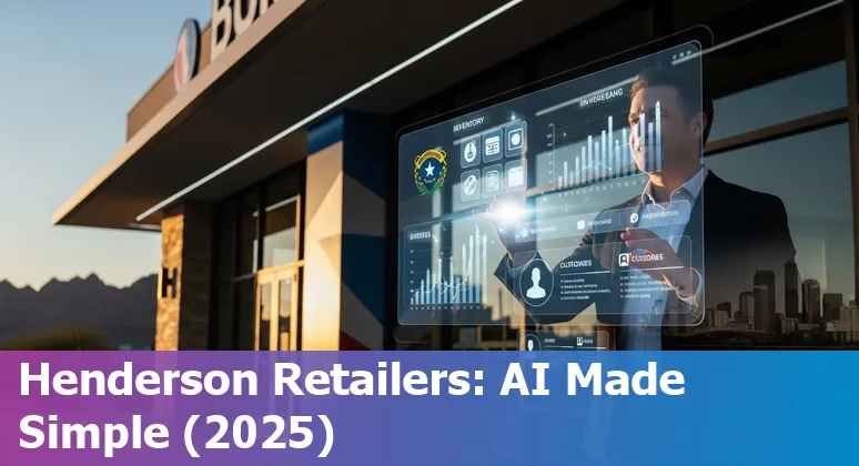 Retail AI strategy visual for Henderson, Nevada, US in 2025 showing tools, inventory, and local compliance
