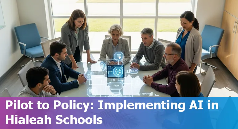 Educators and students in Hialeah, Florida using AI tools in a classroom setting, 2025