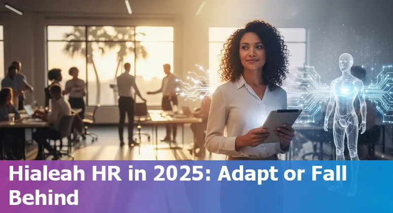 HR professional using AI tools in Hialeah, Florida, US office — adapting HR jobs in 2025