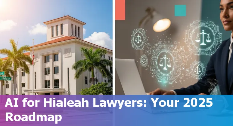 Lawyer using AI tools on laptop discussing Florida Bar guidance in Hialeah, Florida