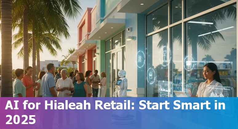 Hialeah, Florida retail store owner reviewing AI dashboard on tablet in 2025