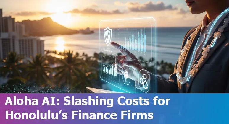 AI-powered financial services dashboard helping banks in Honolulu, Hawaii, US reduce costs and improve efficiency