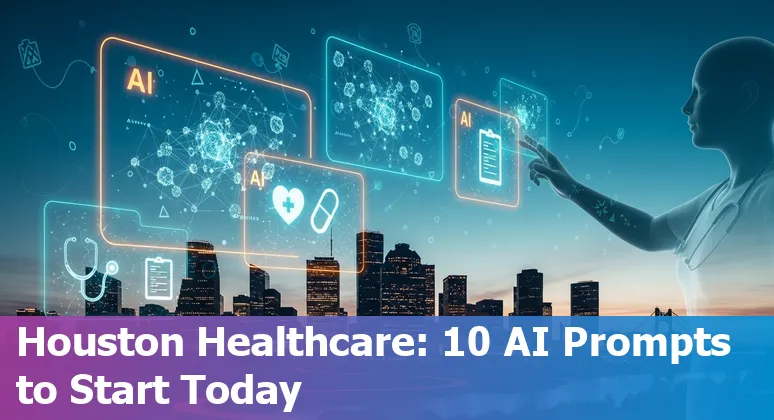Healthcare professionals reviewing AI prompts and vendor examples for Houston hospitals and research centers.